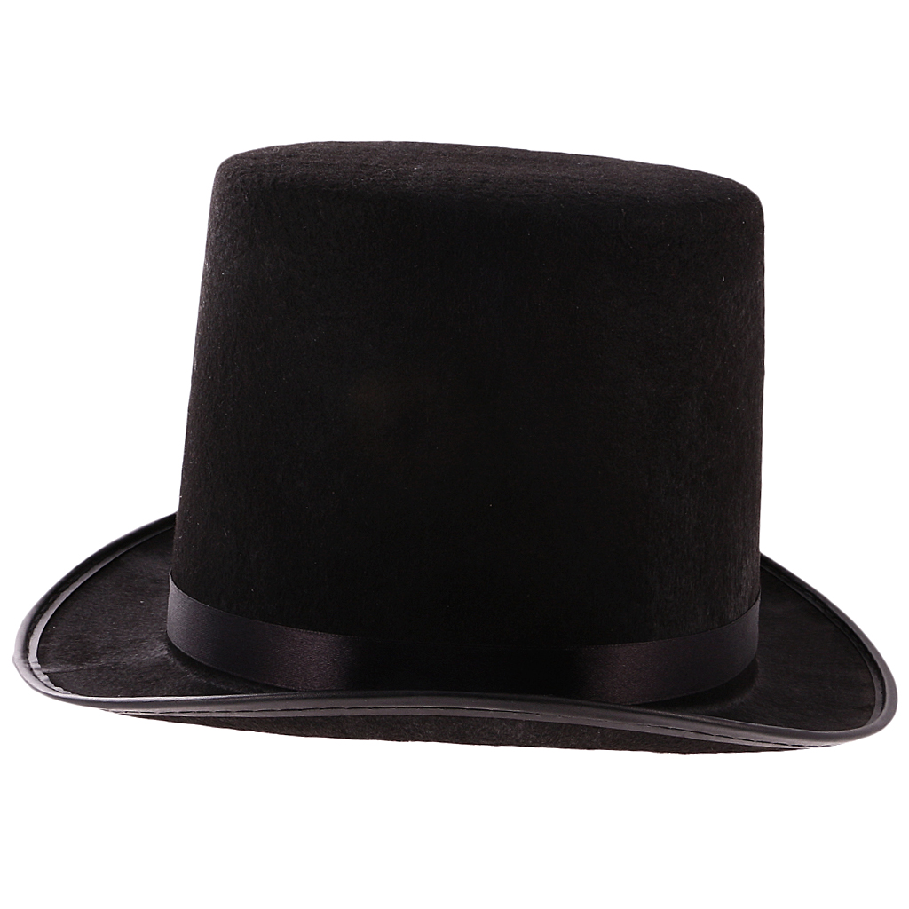 Polyester filt tryllekunstner sort hat halloween hat jazzhat til custume bryllup karneval dag fest gør-det-selv indretning favorable adgang