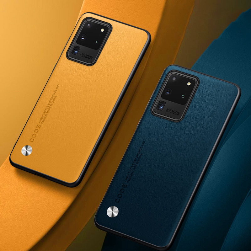 Étui de luxe en cuir PU pour Samsung Galaxy S20 Ultra S20 Plus S20 FE 5G, Coque arrière mate en Silicone TPU, Coque de Protection pour téléphone