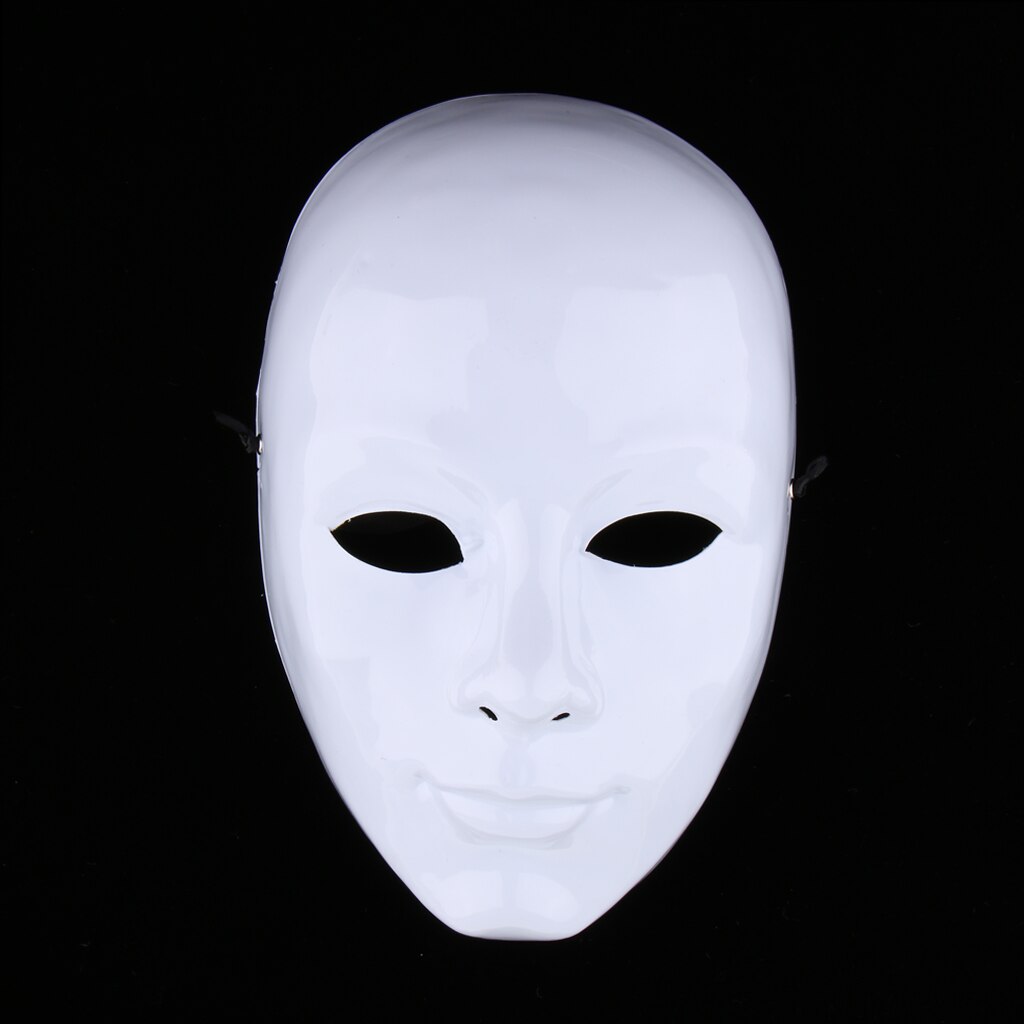 Plain White Blank Decorating Craft Full Face Masquerade Mask Custome Party