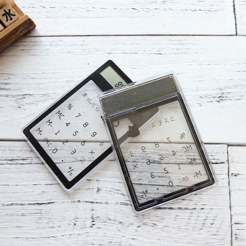 1 Piece Handheld Transparent Scientific Calculator Cute Pocket Calculator Solar Calculators Scientific for School Meeting