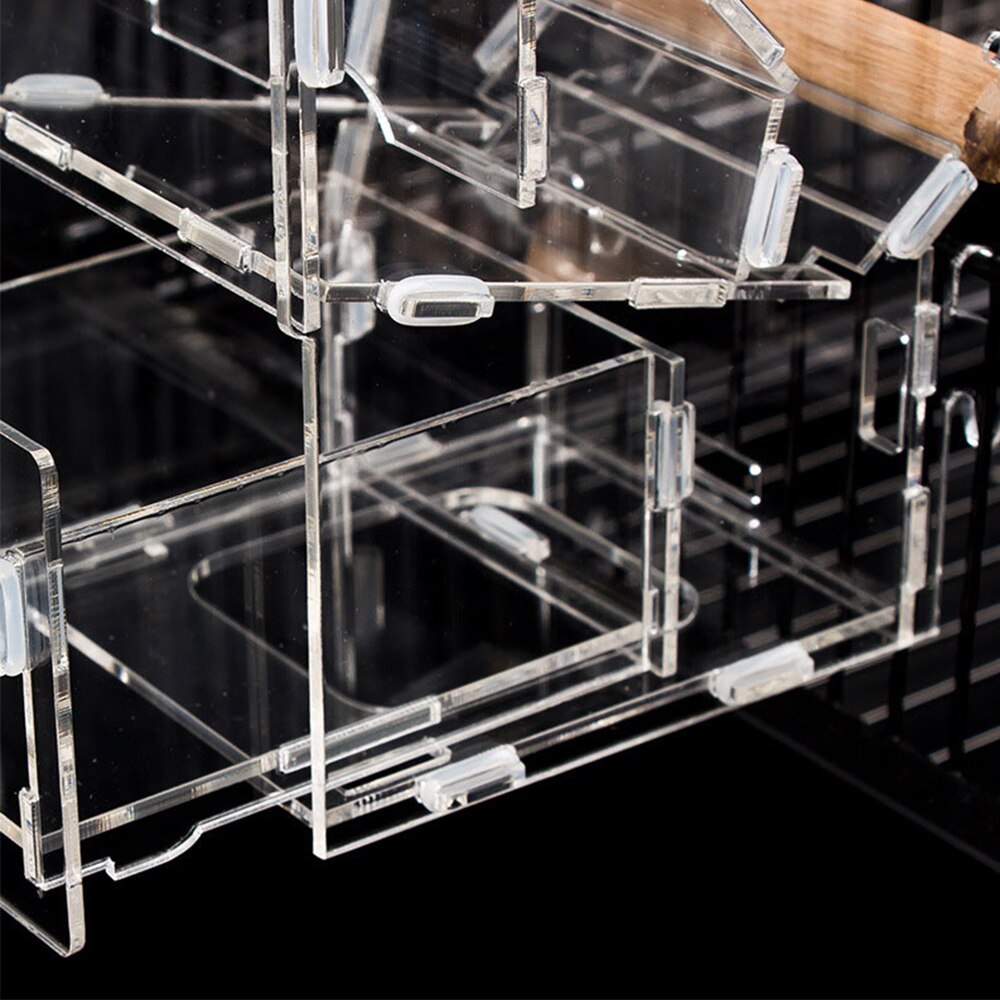 Large Size Transparent Acrylic Bird Bathtub For Water Washing Dry Cleaning Splash-proof Bath Basin Bird Cage Accessories