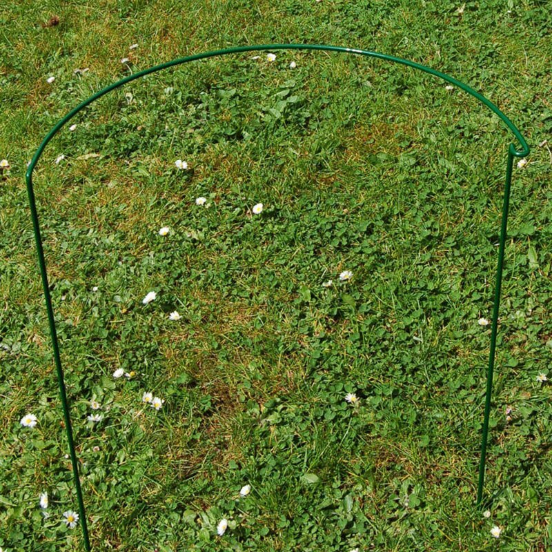 2 Pcs Garden Bracket Fence Flower Plant Support Stakes Semi Circular Metal Frame for Garden K888