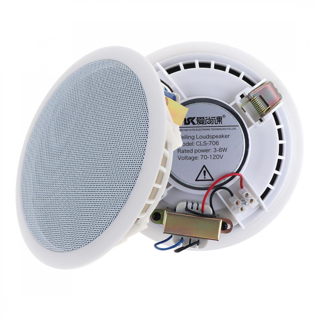 2pcs 5.5 Inch 8W High Sensitivity Radio Ceiling Speaker Public Broadcast Background Music Loudspeaker for Home Supermarket