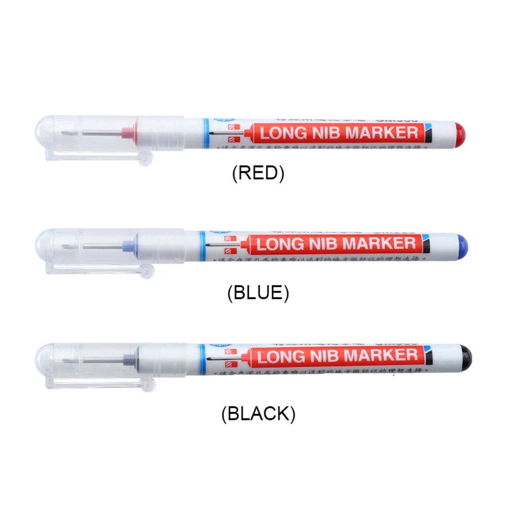 20mm Practical Long Nib Marker Pen Multi-function Woodworking Hardware Glass Wooden Marking Renovation Depth Marker Pens