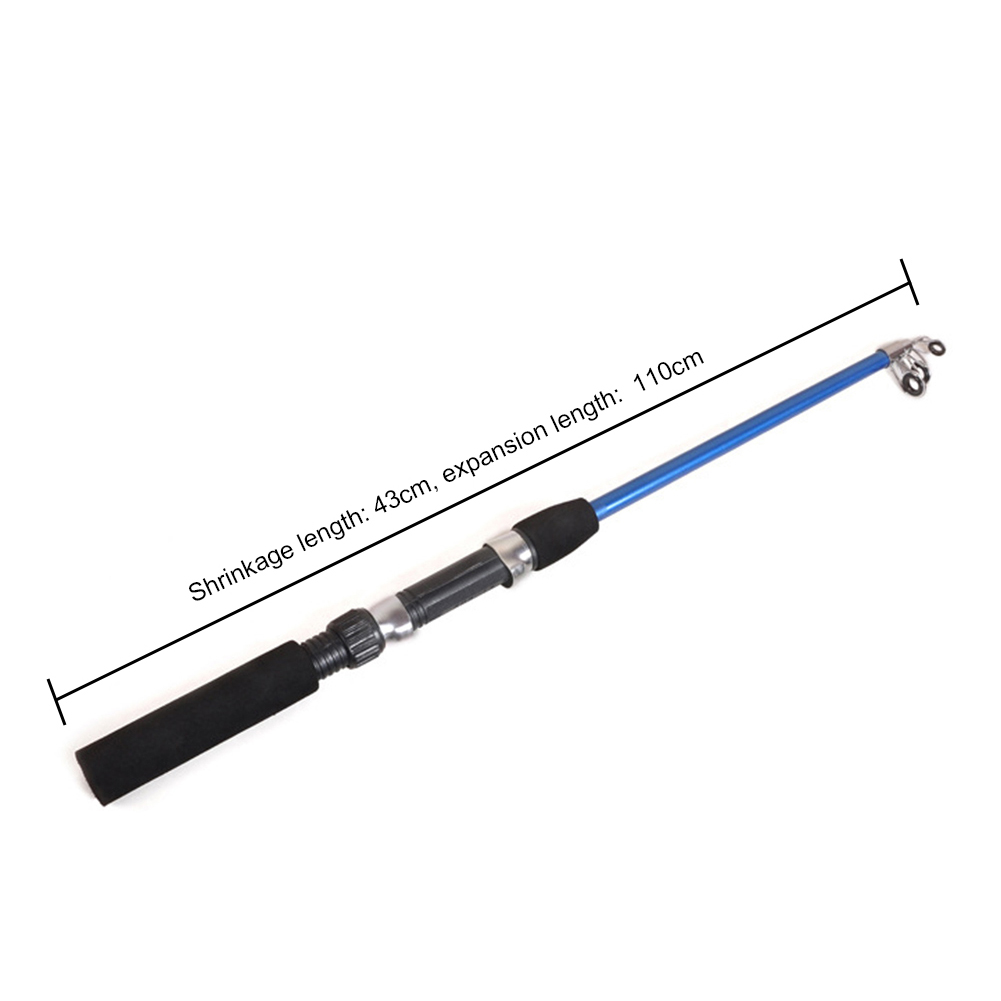 Carrete de caña de pescar en hielo para invierno, 74cm/110cm, cañas de pescar en hielo o carretes para elegir, aparejos de caña Combo: 110CM fishing rod
