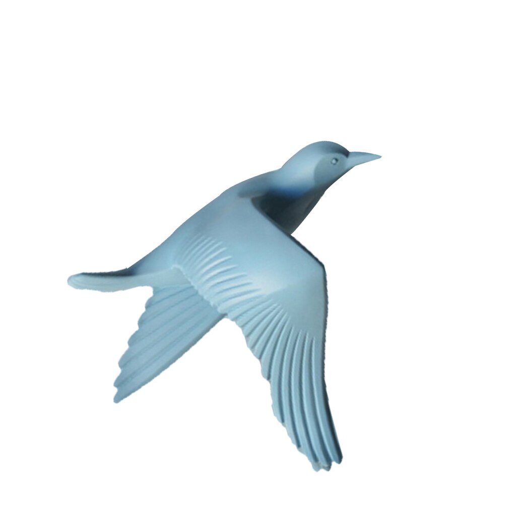 3D Resin Flying Seagull Birds Crafts Wall Art Sculpture Living Room Bedroom Wall Hanging Decoration: Blue B