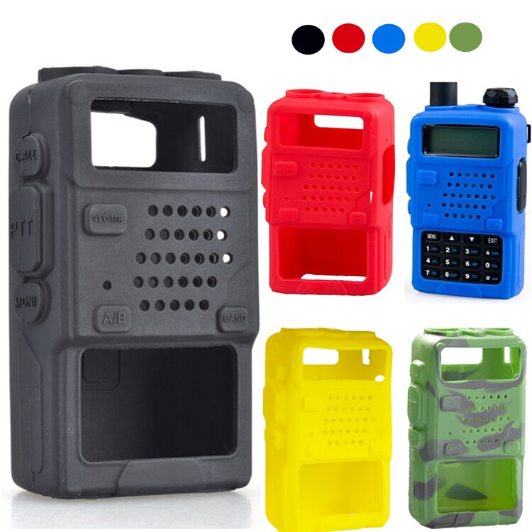Besegad Soft Case Silicone Capa Shell Coldre para Baofeng Handheld Rádio em Dois Sentidos Móvel UV5R 5RA 5RB 5RC 5RD TYT THF8