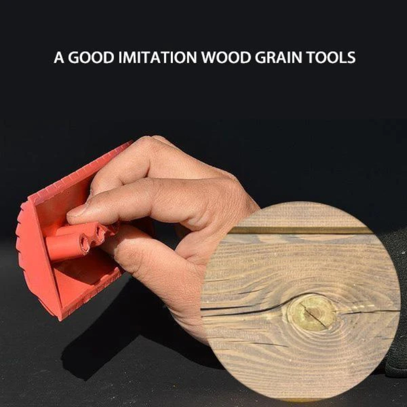 Wood Graining DIY Tool Set Imitation Wood Graining Pattern Wall Texture Art DIY Rubber Wood Grain Painting Tool Home Decoration