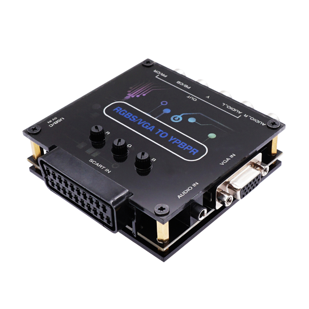 RGBS-Convertisseur de signal vidéo péritel VGA vers YPBPR, pour MD/Saturn, pour coordinateur de document de différence pour SEGA Dreamcast