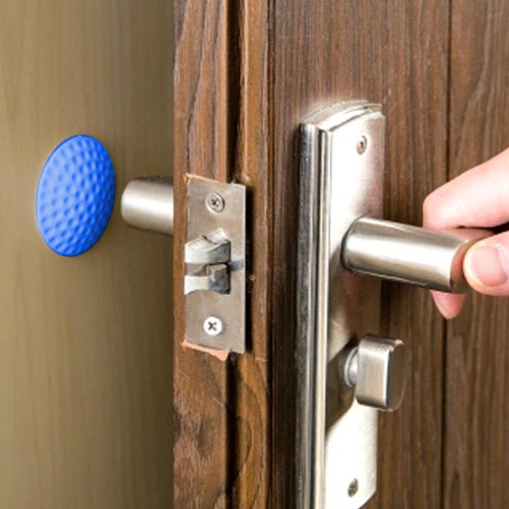 2 stk dørkrasjpute dørstopper fortykkelse mute dørskjermer veggskjermer golf modellering gummi fender lås håndtak stopper-w