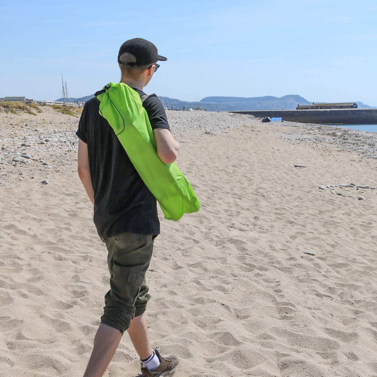 Folding Low Camping Chair, Lightweight,Foldable,Portable Garden Beach Chair with Cup Holder Perfect for Camping,Garden,Festivals