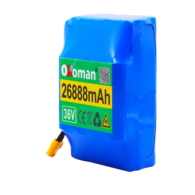 10S2P 36v batterie rechargeable lithium-ion 26888 mAh 26.8AH batterie pour monocycle hoverboard auto-aspiration électrique