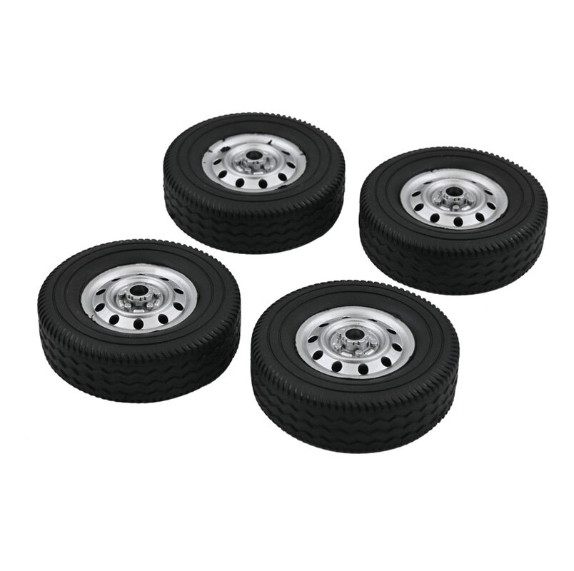 4 Stuks Rubber Wiel Banden Diy Vervanging Banden Antislip Niet-giftig Voor 1/10 Wpl D12 Rc Off-Road Buggy Truck Auto Reparatie Tool Onderdelen