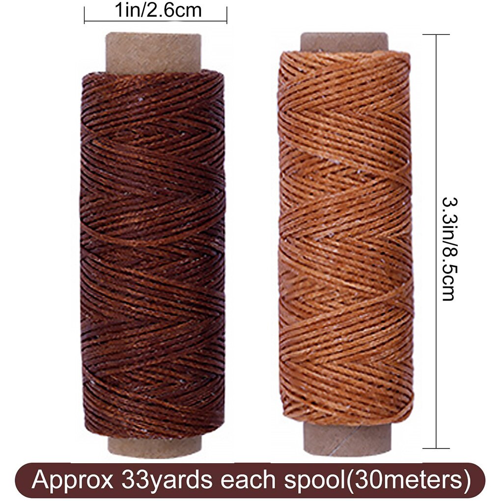 6 rullar/väska sy vaxad tråd läder diy linje: Ha6016-01b-t1