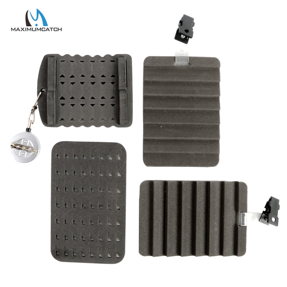 Maximumcatch Ripple Foam Fly Patch met Zinger Retractor Drinkbaar Vliegvissen Accessoire