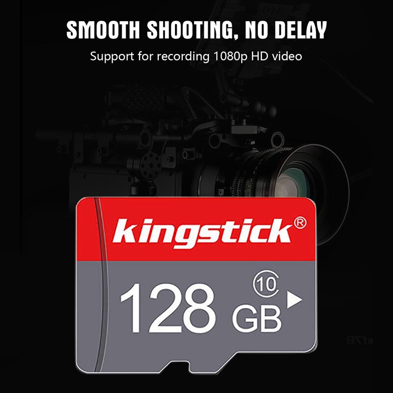 Kingstick 128Gb Micro-Sd Geheugenkaart Class10 Tf Card Flash Memory Micro-Sd-kaart Met Adapter