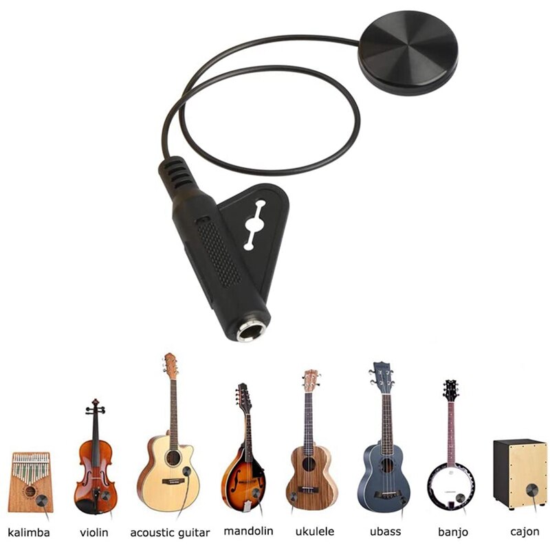Naait-Akoestische Gitaar Pickup Piezo Contact Pickup Voor Gitaar Ukelele Viool, Mandoline, Banjo, Kalimba, Harp