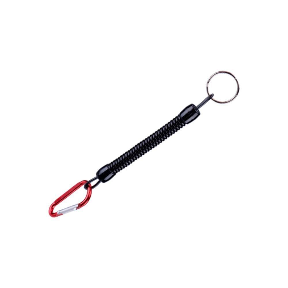 Coiled Fishing Lanyards Boating Ropes Retention String Rope Carabiner Secure Lock Accessories Fishing Camping Fishing E3S9: B