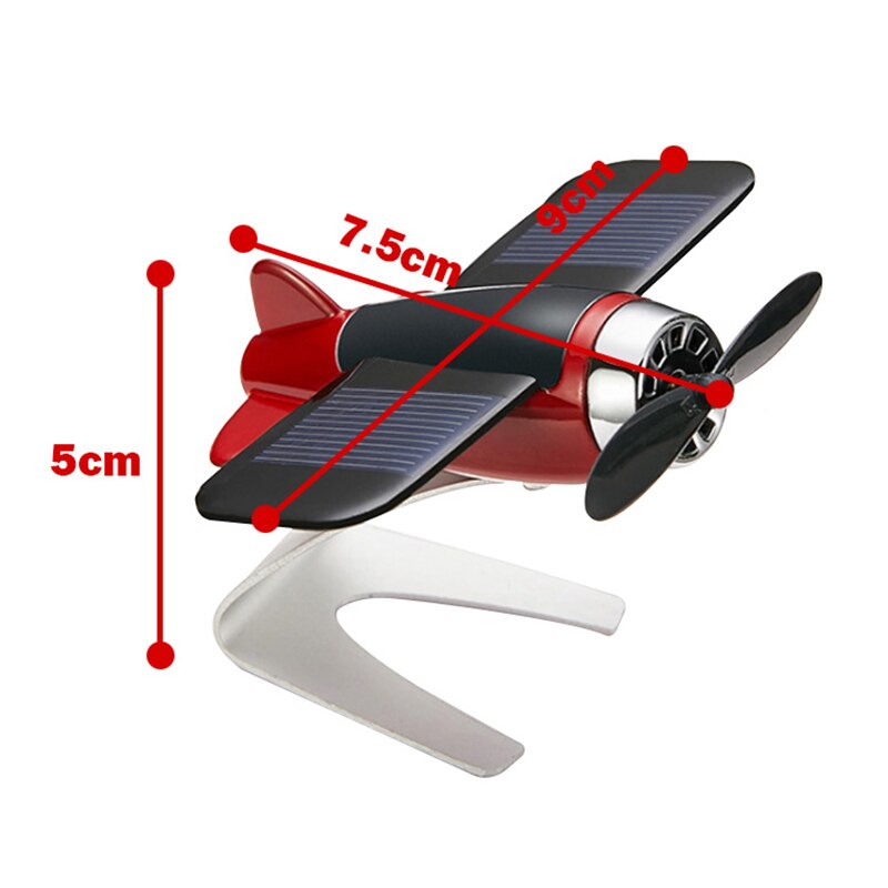 Auto decoratie vliegtuig antislip zonne-energie draaibaar auto dashboard vliegtuig model sec 88