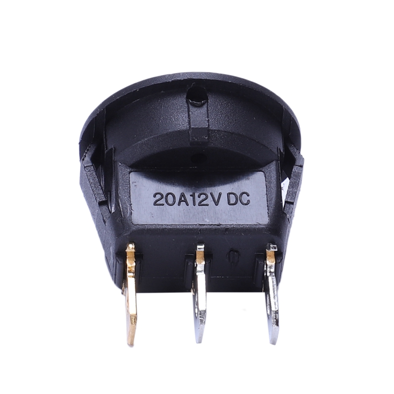 20Pcs 12V 20a Amps On/Off/ 3 Position Terminal Round Rocker Led Toggle Switch Blue &amp; Red &amp; 100Pcs R Type Fastener Harness 6.4Mm