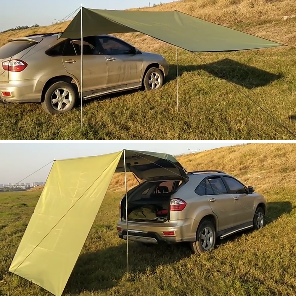 Outdoor Folding Truck Tent Oxford SUV Sun Shelter Tent Auto Canopy Portable Camping Sun Shade Camper Tent Car Awning