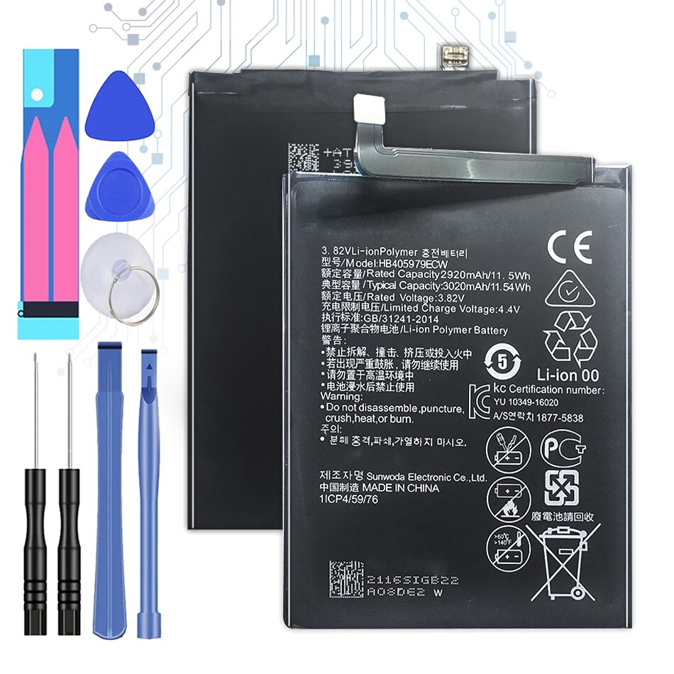 3020Mah HB405979ECW Batterij Voor Huawei Honor 6A 8A DLI-AL10 DLI-AL10B DLI-TL20 DLI-L22 JAT-LX3 LX1 L41 L29 AL00 + Tracking nummer