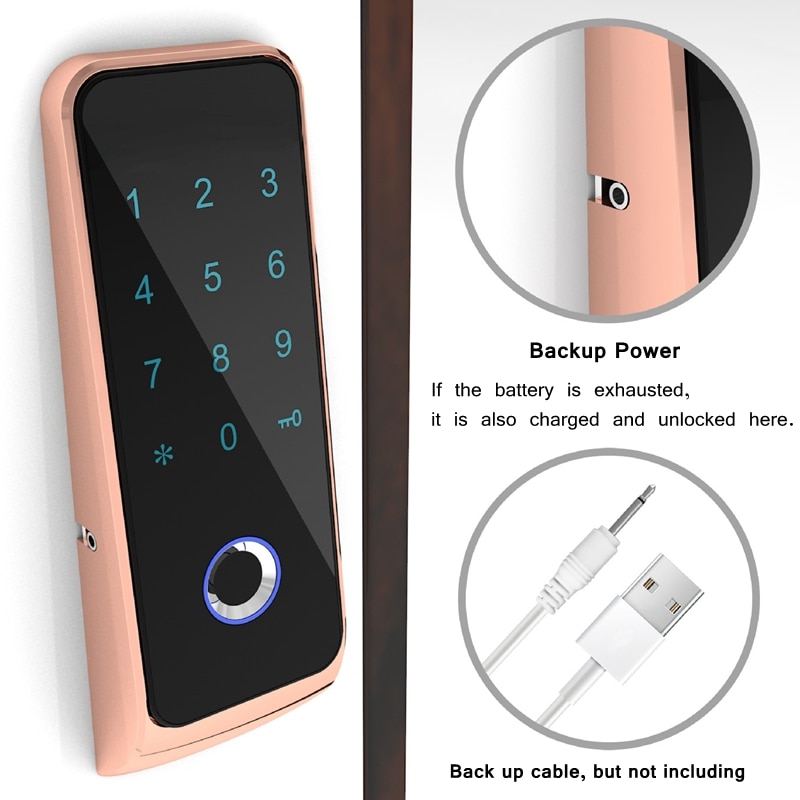 RFID Electronic Lock Fingerprint Password Wooden Door Keyless Smart Cabinet Drawer Locker Lock Wardrobe Lock