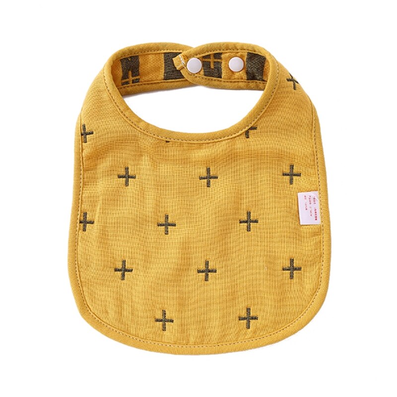 Baby Speeksel Handdoek Met Drukknoop Babyvoeding Slabbetjes Voor Jongens Meisjes Baby Bib Ademend Baby Kwijlen Slabbetjes: 06