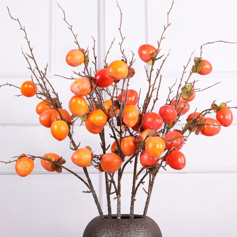 Artificial Persimmon Branches Indoor Decoration Decoration Simulation Persimmon Foam Fruit Flower Decoration