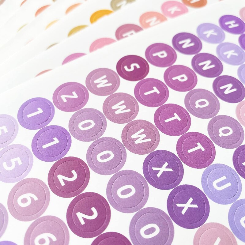 12 Sheets Kleurrijke Brief Stickers Alfabet Letter En Nummer Stickers Scrapbooking Stickers Decoratieve Diy Ambachten