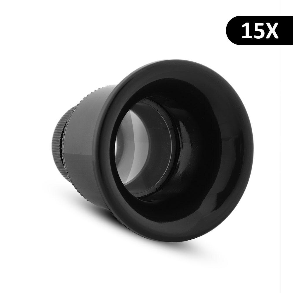 Lupa de ojo de reloj para relojería, lupa de ojo de reloj de 10 x /15x /20x, herramienta de joyería, lupa de cristal: 15X