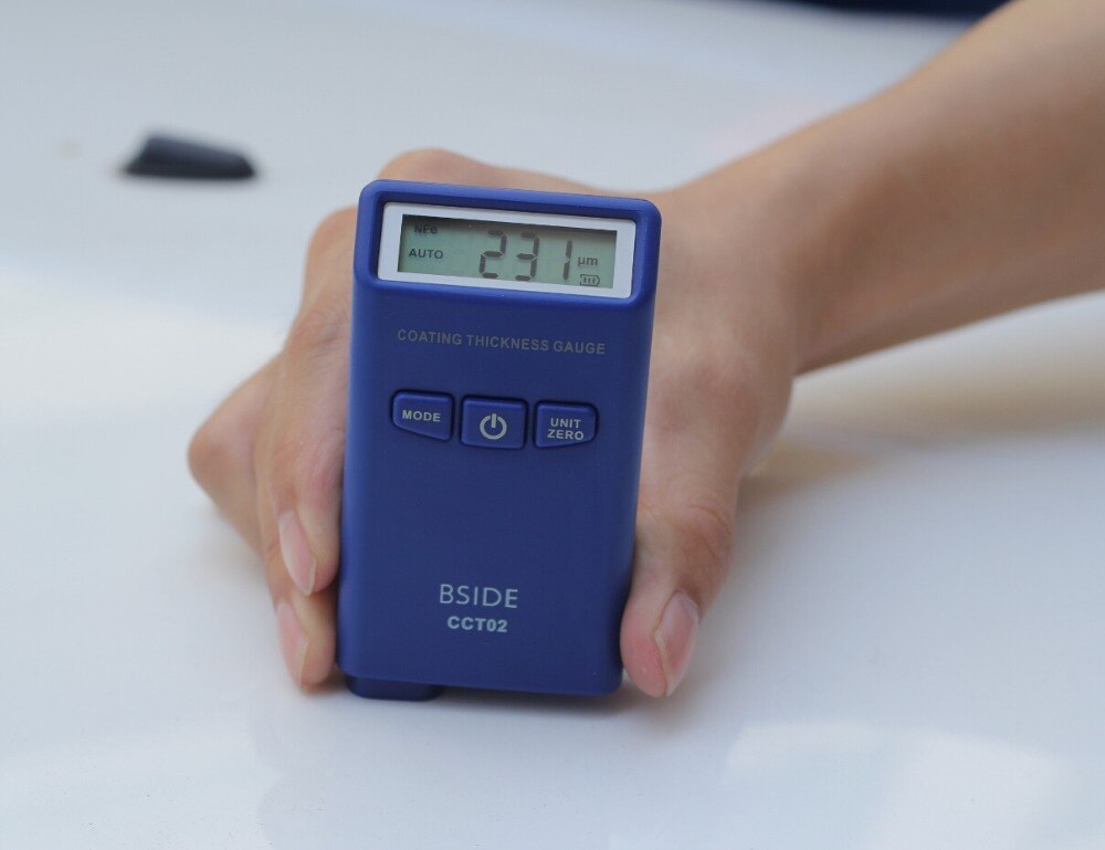 BSIDE CCT02 Mini Auto Verf Dikte Meter Digitale Laagdiktemeter Film Verf Coating Tester wervelstroom (F + n)