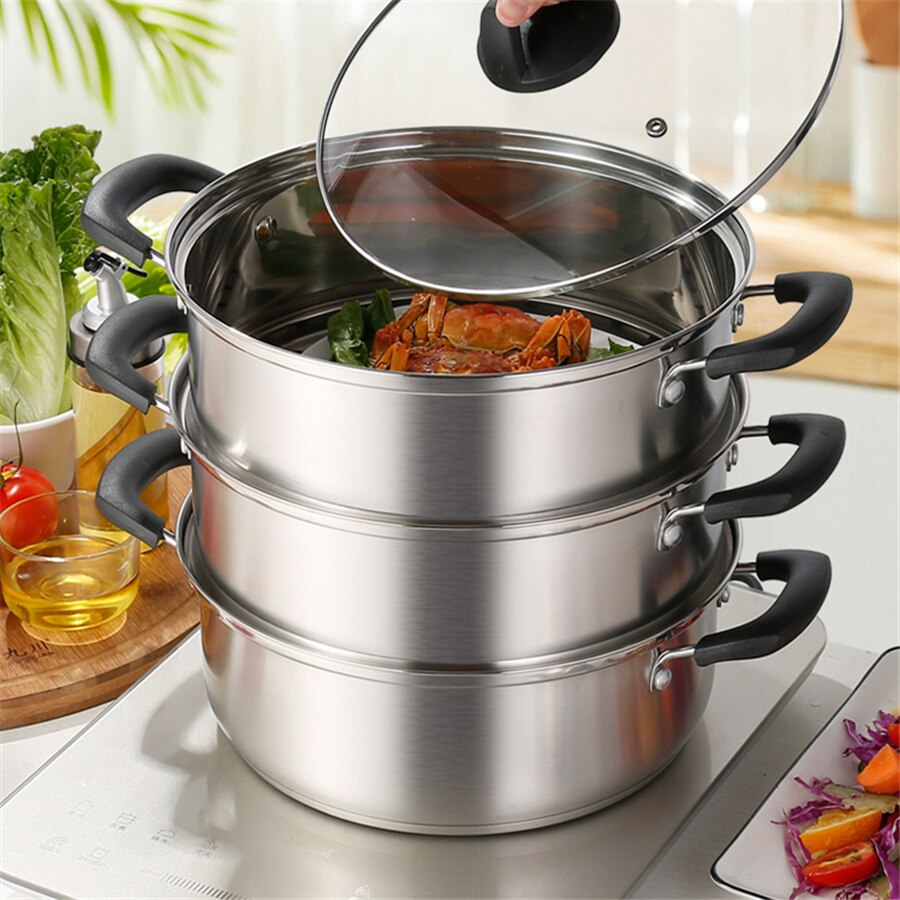 Haus Küche Dampf Topf Suppe Topf Edelstahl Topf Multi-funktion Kochgeschirr Topf