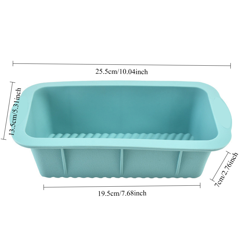 Kastenform aus Kohlenstoffstahl mit Deckel zum Backen von Brot, Sandwichform, rechteckige Toastform mit Anti-Kette, Küchen-Backwerkzeug: Licht Grau