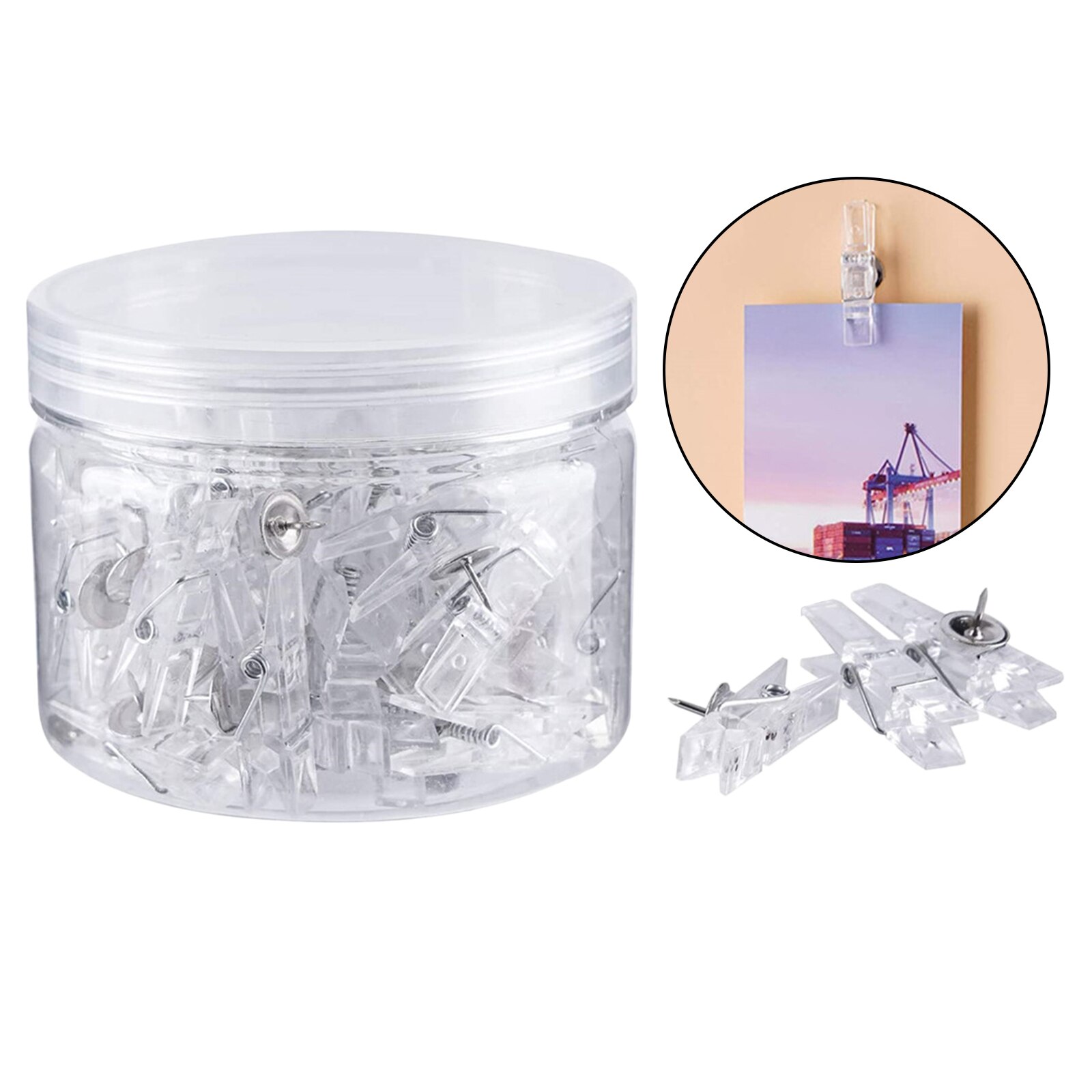 Push Pin Clips Travel Points Cork Boards Thumbtacks Office Notes Clip