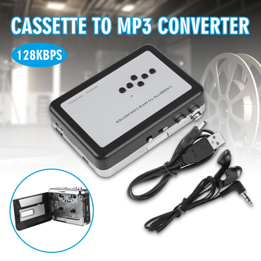 Newest Tape to PC CD USB Cassette to MP3 Converter Capture Audio Music Player Convert Tapes to USB Flash Drive Without PC