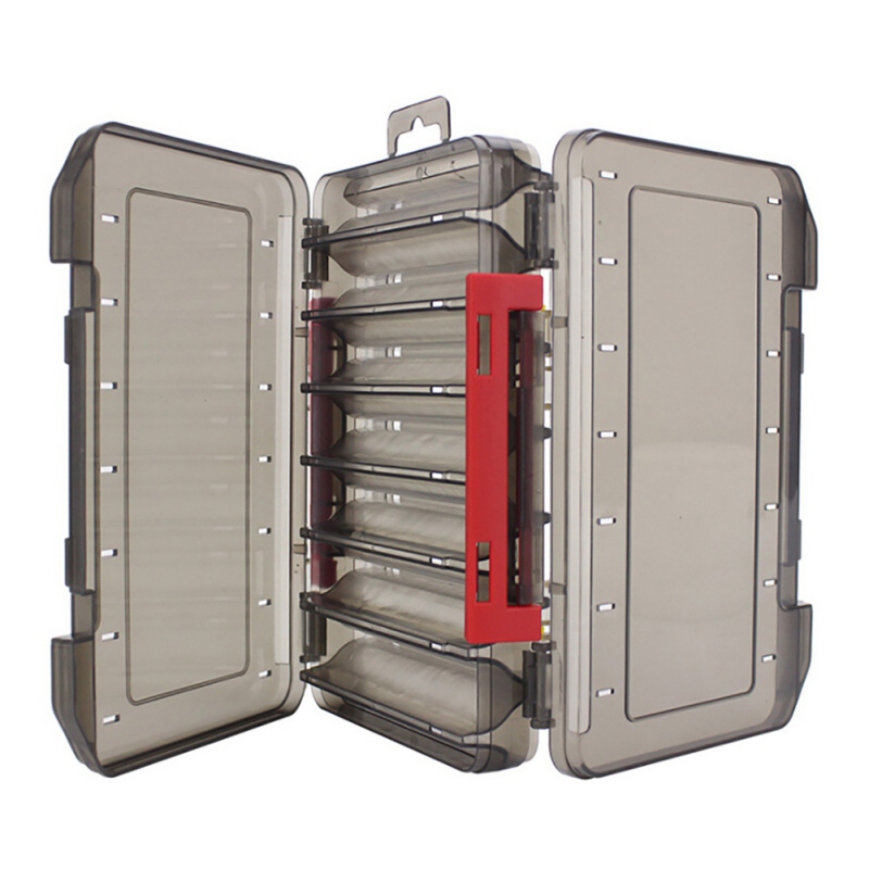 Portable Fishing Lure Box Tackle Box Double-decker Sub-bait Box Bait Fishing Gear Storage Boxes Double Sided Tackle Box: B2