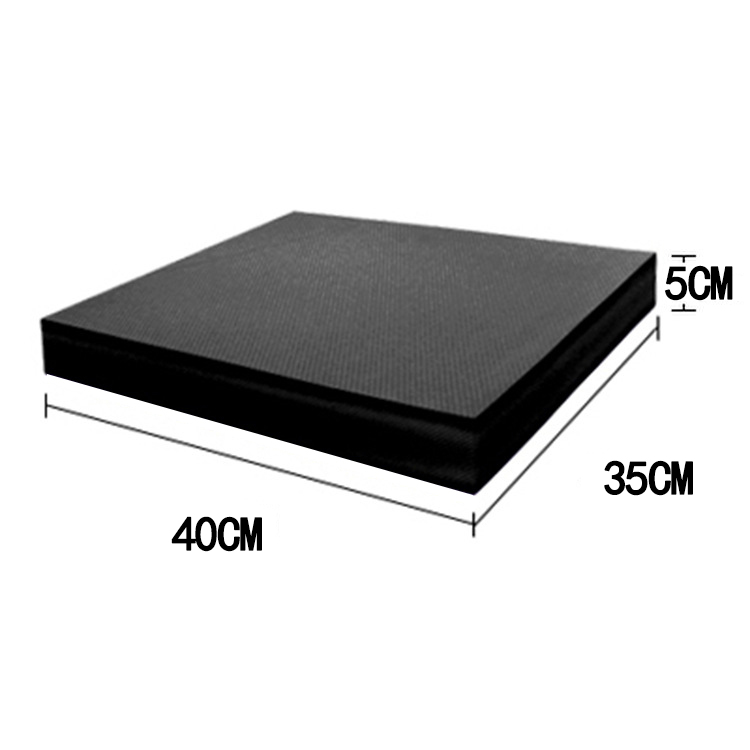 TPE Thickened Yoga Foam Block Non-Slid Balance Pad Cushion Waist Ankle Knee Rehabilitation Physical Therapy Training Gym Mats: black