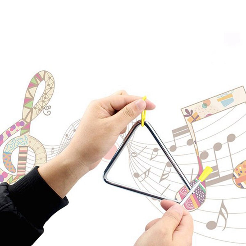 Children's Percussion Instrument Set 4 Inch Music Triple-Cornered Iron Percussion Instrument Class Tripple-Cornered Bell