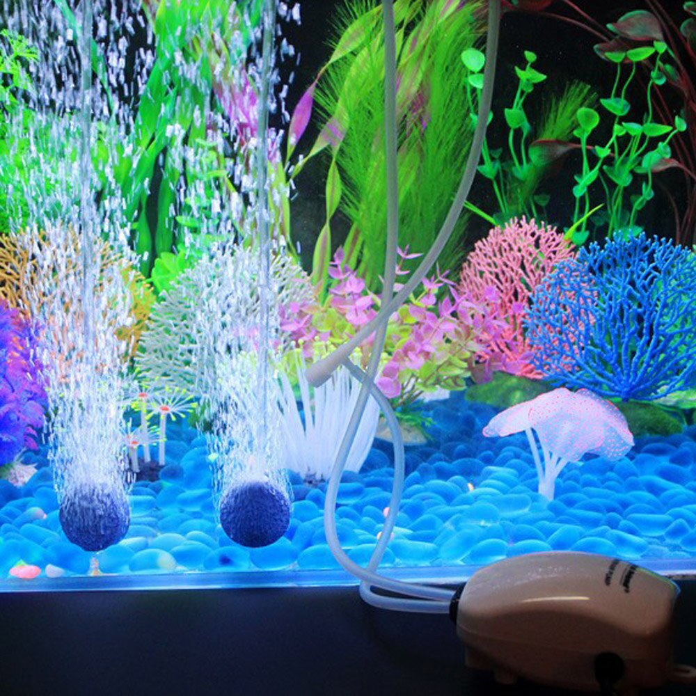 Aquarium Air Pump Double Outlet 3W 220-240V EU Plug Mini Air Compressor Oxygen Pump Aquarium Fish Tank Oxygen Pump