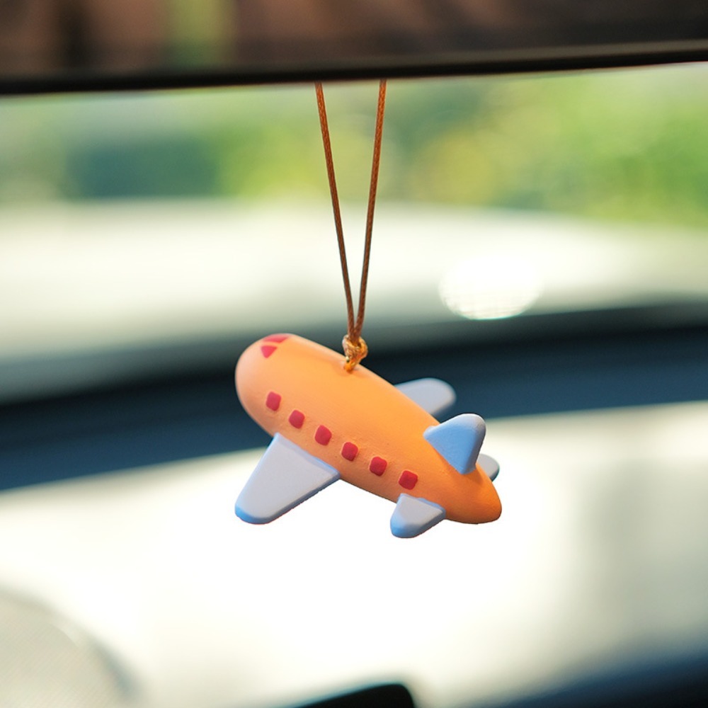 de avión de tendencia, accesorios de Interior de coche, decoración colgante de coche bonito, franjas de diferente Color, artesanías colgantes para coche: Gris