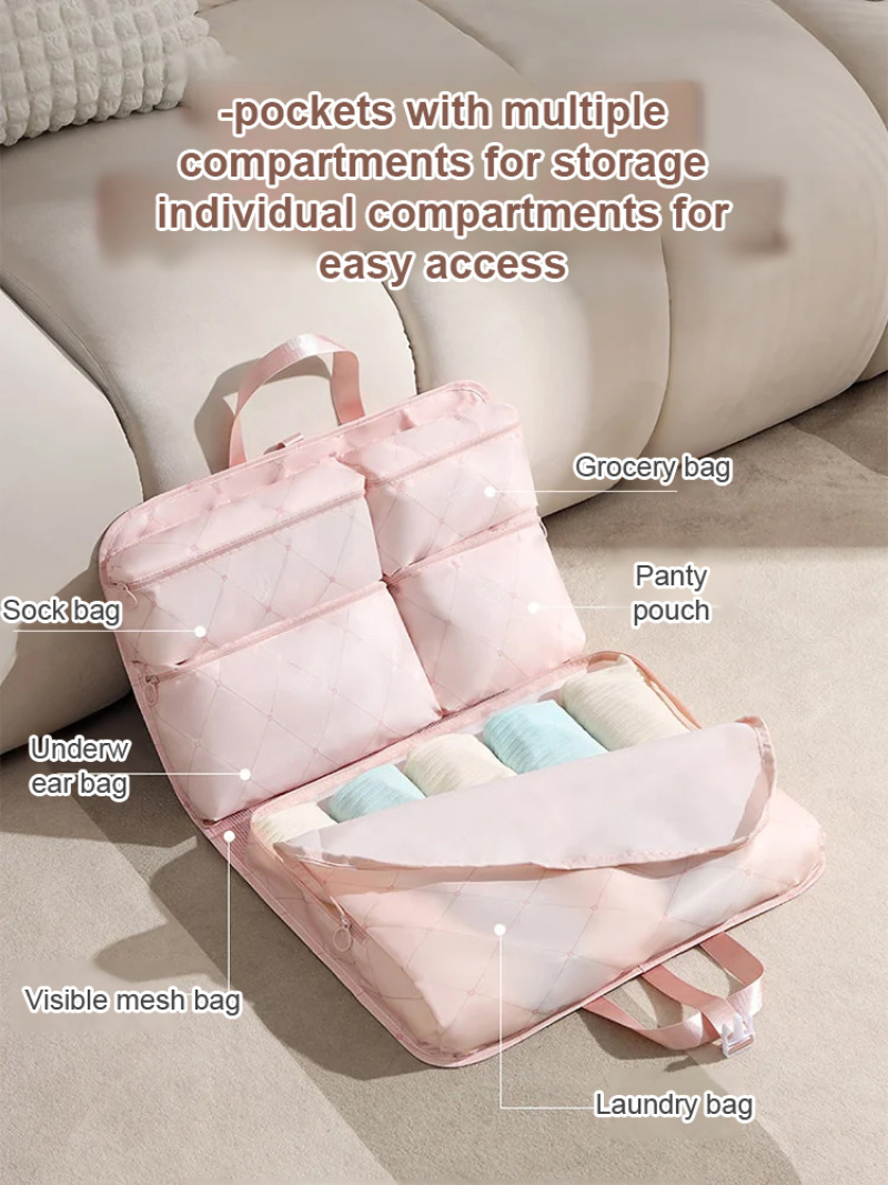 Travel Storage Bags Suitcase Storage Bags Foldable Hanging Large Capacity Storage Bags Waterproof Clothing Partition Storage Bag