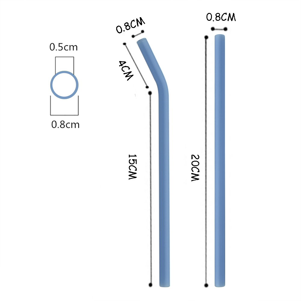 Eco Friendly Reusable Drinking Straws High Borosilicate Glass Straws for Smoothies Straws Cocktails Bar Accessories with Brushes