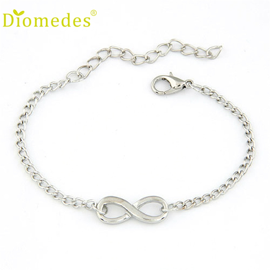 Diomedes Vrouwen Mannen Handgemaakte Charm 8 Vorm Sieraden Infinity Armband Populaire Casual Armband #0217