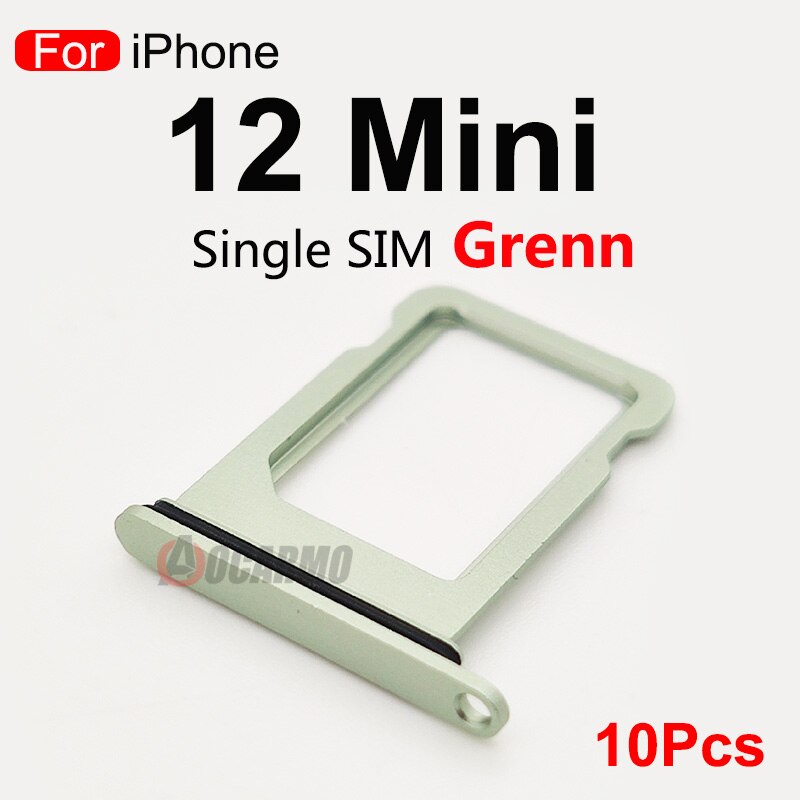 Aocarmo 10 sztuk/partia Sim taca uchwyt dla iPhone 12 mini mini gniazdo karty SIM taca uchwyt adapter gniazdo części zamienne