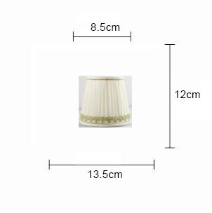 Luxe Stijl Off White Kleur En Gouden Kant Lampenkappen, Mini Lampenkap Voor Golden Kristallen Kroonluchter, Clip Op