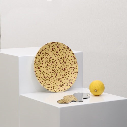 Assiette de pique-nique nordique en fibre de bambou, peinte à la main, vaisselle pour enfants, fournitures de cuisine écologiques, 1 pièce: 8 inches6