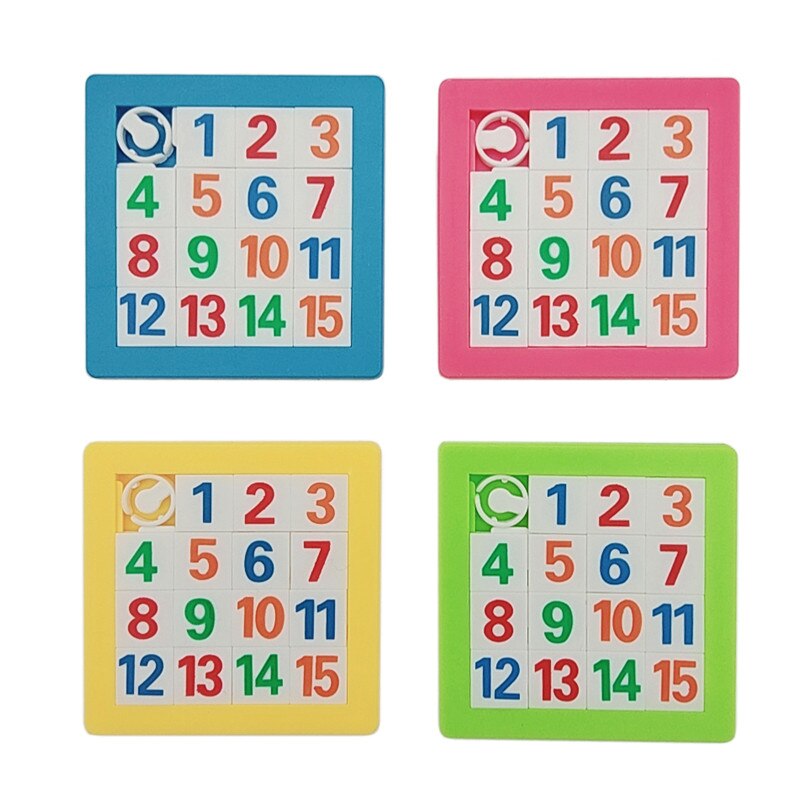 1 Pcs Educatief Plastic 3D Glijbaan Puzzel Building Kinderspeelgoed Nummers Alfabetten Leren Puzzel Spel Speelgoed Puzzels 7*7 Cm