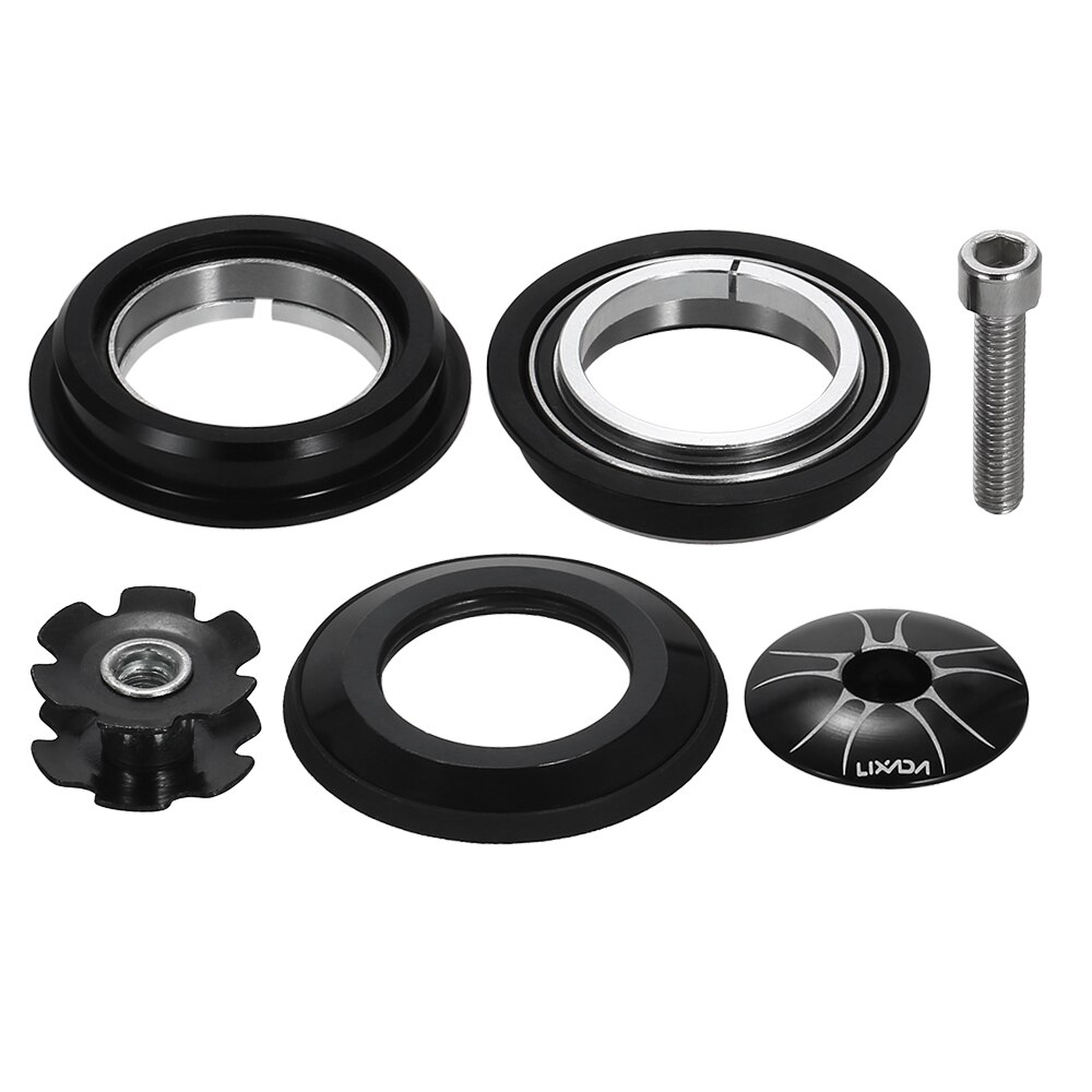 Lixada Bicycle Headset CNC Threadless Tapered Headset Sealed Cartridge Bearings 1-1/8"