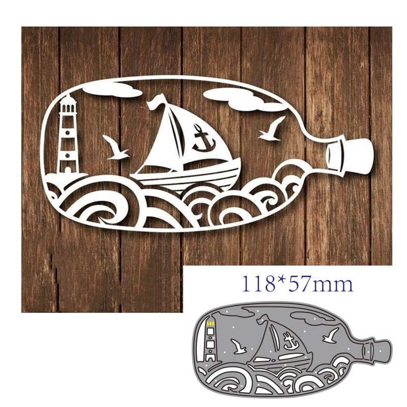 Handmade Carbon Steel Cutting Dies For Scrapbooking - House & Mold Shapes (Silver Gray)